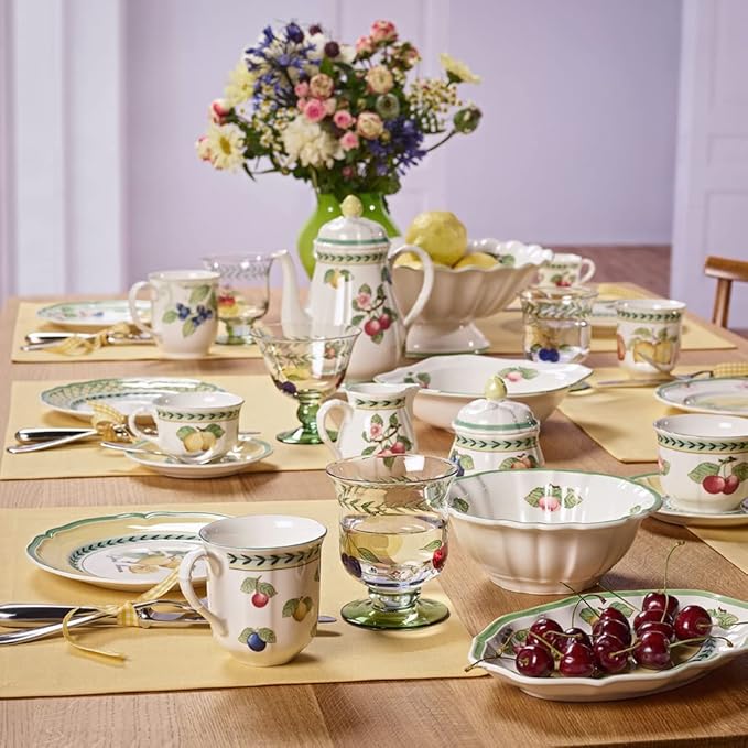 Villeroy & Boch French Garden Fleurence Coffeepot, 42.25 oz, Premium Porcelain, White/Multicolored