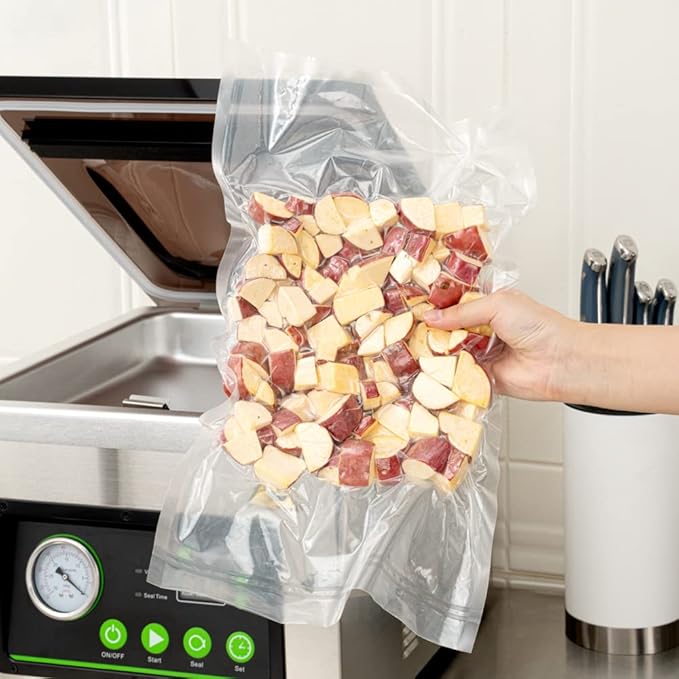 Fresh Hero 18 x 10 Inch Vacuum Sealer Bags, 100 Food Storage Bags - 3 mil Thick, Microwavable, Clear Plastic Sous Vide Bags, Freezable, For Storing Food Or Sous Vide Cooking - Restaurantware