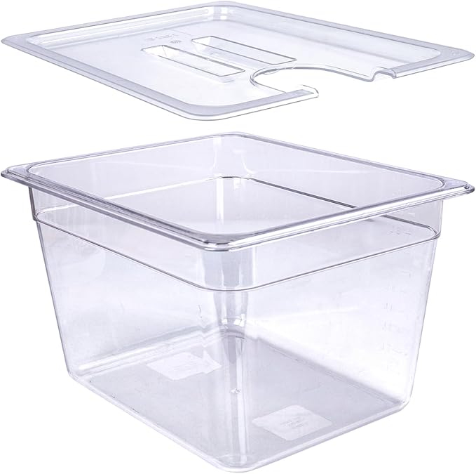 12 QT Sous Vide Container with Lid,Sous Vide Cookers Compatible with Anova, Joule, Nano, Wancle,Perfect for Chicken, Beef,Parties and Professionals (12 qt without racks)
