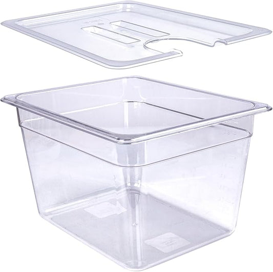12 QT Sous Vide Container with Lid,Sous Vide Cookers Compatible with Anova, Joule, Nano, Wancle,Perfect for Chicken, Beef,Parties and Professionals (12 qt without racks)