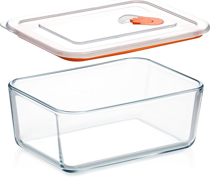 NUTRIUPS MIni-1.2QT Small Glass Baking Dish with Lid,(7×5 inches)Deep Rectangular Baking Dish for Oven