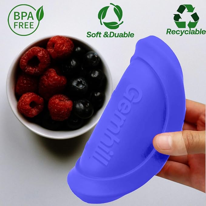 2 Cup Silicone Storage Cover Lids Replacements for Round Anchor Hocking Glass Bowls and Pyrex 7200-PC Glass Bowls |Container not Included|(Navy Blue, 4 Pack)