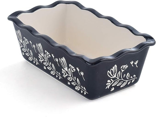 Wisenvoy Loaf Pan Bread Pan Ceramic Loaf Pans for Baking Bread Porcelain Bread Loaf Pan Nonstick Bread Pans for Baking, Grass Black