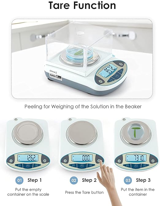 CGOLDENWALL Precision Lab Scale 1000g X 0.01g Digital Analytical Balance Laboratory Balance Jewelry Scale Scientific Scale 0.01g Accuracy 110V (1000g, 0.01g)