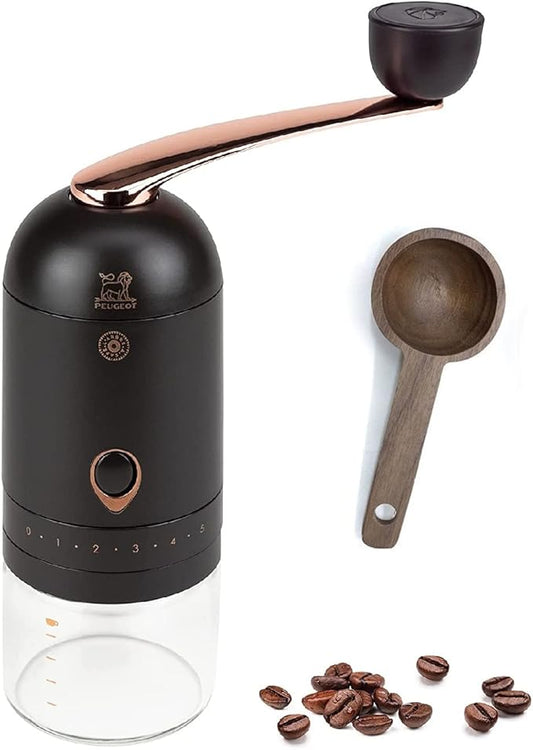 Peugeot L'ARBRE A CAFÉ Coffee Grinder, 20cm, Brown W/Wooden Spice Scoop