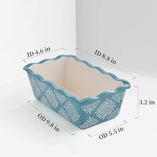Wisenvoy Ceramic Loaf Pans for Baking Bread and Meatloaf