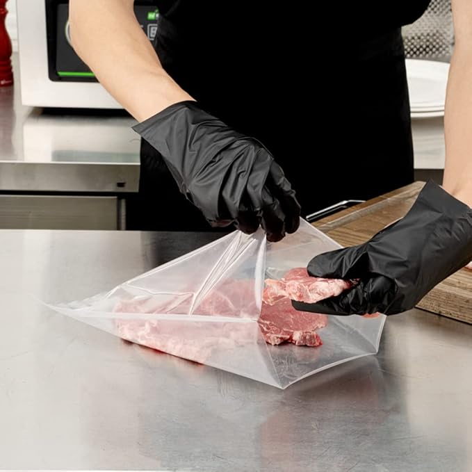 Restaurantware Fresh Hero 12 x 12 Inch Vacuum Sealer Bags 100 Food Storage Bags - 3 mil Thick Microwavable Clear Plastic Sous Vide Bags Freezable For Storing Food Or Sous Vide Cooking