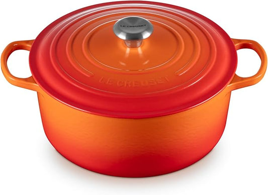 Le Creuset Enameled Cast Iron Signature Cookware Set, 7 pc, Flame