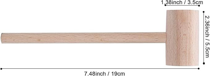 16 PCS Wooden Crab Mallets Natural Hardwood Lobster Hammers