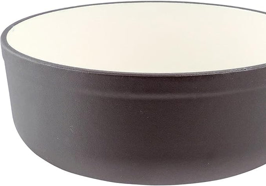 Swissmar Lugano Cast Iron Cheese Fondue Pot Replacement, 2 QT / 2 L – Compatible Lugano Fondue Sets – Ideal for Melting Cheese, Chocolate, & Caramel – Matte Black