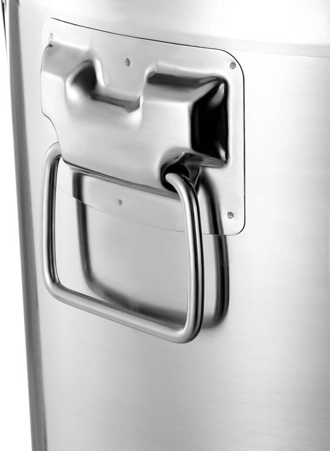 304 Stainless Steel Storage Containers with Lid, 48L/12.68gal Airtight Canister with Locking Clamps Multi-Purpose Kitchen Storager Bucket Food Jar, for Rice Cereal Flour Coffee Beans Milk (48L)