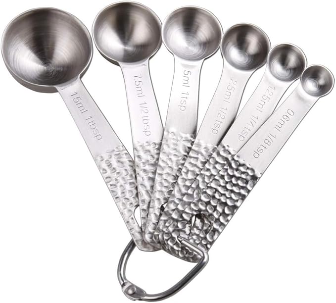 Smithcraft Measuring Cups and Spoons Set 11, Metric & US 18/8 Stainless Steel Measuring Cups and Spoons Set for Dry & Liquid, Metal 5 Measure Cups & 6 Measuring Spoons Set for Kitchen & Baking