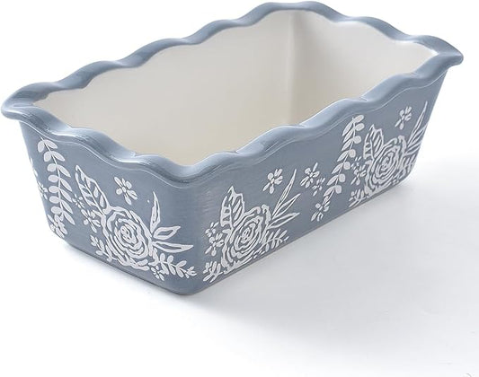 Wisenvoy Loaf Pan Bread Pan Ceramic Baking Pans Hand Paint Meatloaf Pan Nonstick Loaf Pans For Baking Bread