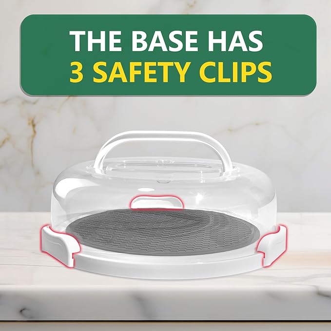 2 Pack Pie Carrier with Lids and Handles, Loadable Cupcake or Pizza Storage Containers, Includes Insulated Bags and Insulated Non-Slip Pads, Perfect for Transportation (Green)