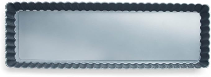 Fox Run Rectangular Loose Bottom Tart/Quiche Pan, Preferred Non-Stick, 14-Inch