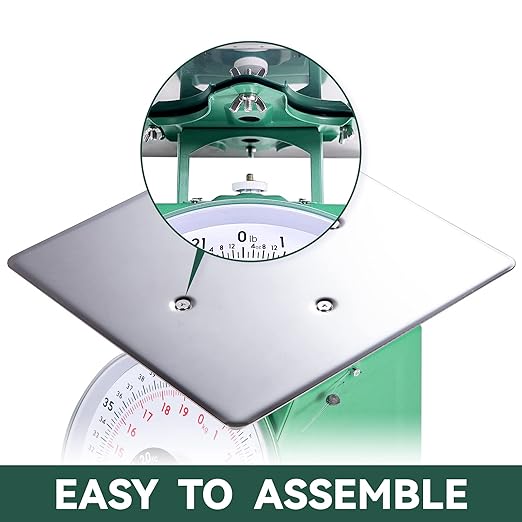 Tada 110-LBS Heavy Duty Portion-Control Mechanical Kitchen and Food Scale Industrial Dial Scale with Stainless Steel Platform