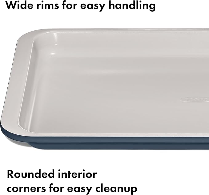 OXO Good Grips Non-Stick Pro Ceramic Coated Metal Bakeware Jelly Roll Pan – Storm Blue