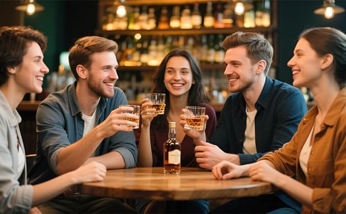 Whiskey Glass Set of 4,12 oz Bourbon Glass, Lead-Free Crystal Old Fashioned Glass Set, Suitable for Scotch Whisky, Cocktails, Home Bar Parties, Unique Gift for Men and Women