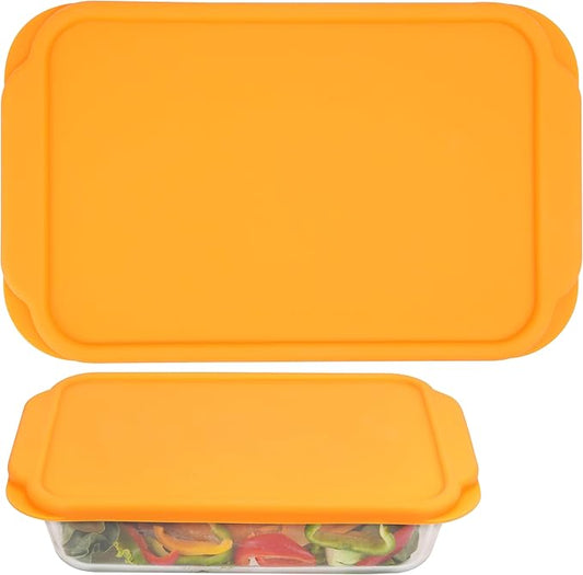 Silicone Lids for Pyrex 233丨233-D Glass Baking Dish, 1 Pack Silicone Lid for Pyrex Glass Baking Dish, Dishwasher & Freezer & Microwave Safe (Baking Dish Not included)