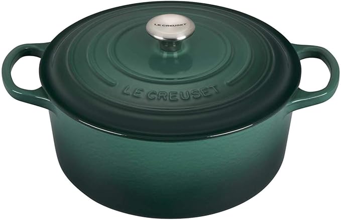 Le Creuset 5-Piece Oven and Stovetop Cookware Bundle - 4-1/2 QT Round Dutch Oven, 8 QT Covered Stockpot, and 10" Toughened Nonstick Pro Fry Pan - Artichaut