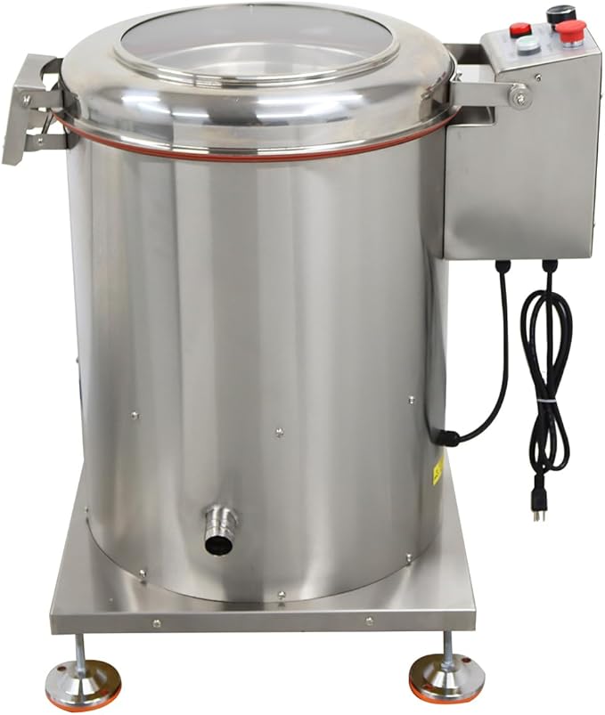Commercial Salad Spinner 20L(15kg) Electric Salad Dryer Adjustable Speed Vegetable Fruit Meat Dryer Stainless Steel for Resturant Canteens Hotels 110V 750W