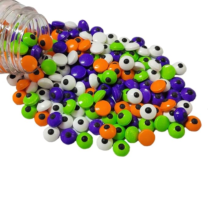 Candy Eyes for Decorating Edible Mix Color Small Candy Eyeballs Halloween Sprinkles for Cupcakes Cake Topper Cookies Baking Googly Eyes Christmas Easter Cake Decorations