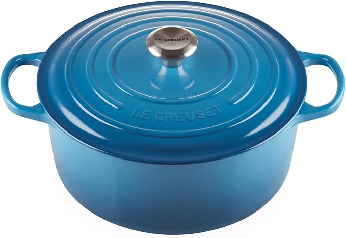 Le Creuset Enameled Cast Iron Signature Round Dutch Oven, 7.25 qt., Marseille