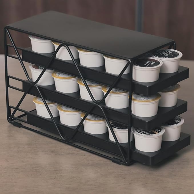 3 Tier Coffee Pod Holder for KCup Organizer Save Space Countertop Kitchen(30 Pods )