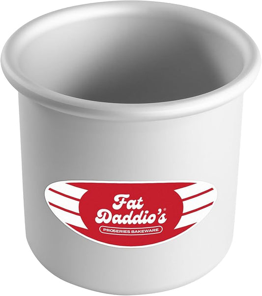 Fat Daddio's Round Cake Pan, 4 x 4 Inch, Silver