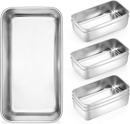 Onader Bread Loaf Pans Set of 8, 9 x 5 Inch Stainless Steel Deep Meatloaf Pan for Baking