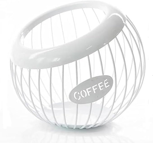 YYW Coffee Pod Holder - Large capacity k cup holder,easy to access and space saving design,Suitable for kitchen、living room or office area (White)