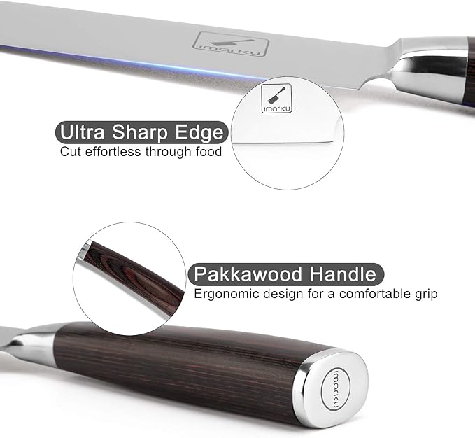 imarku Japanese Chef Knife - Sharp Kitchen Knife 8 Inch Chef's Knives HC Steel Paring Knife, Unique Gifts for Men and Women, Gifts for Mom or Dad, Kitchen Gadgets with Premium Gift Box