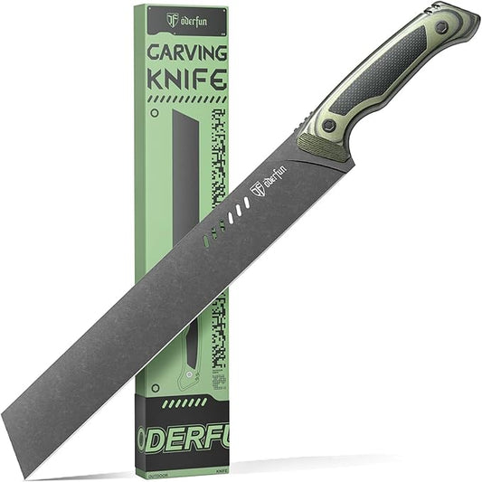12 Inch Slicing Carving Knife - German Rust-Resistant Full-Tang Steel, G10 Non-Slip Outdoor Handle - BBQ & Brisket Knife for Spanish Ham, Turkey - Professional Chef Knife-Gift For Men