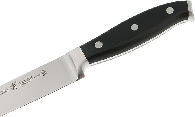 Henckels Forged Premio Hollow Edge Santoku Knife, 5 inch, Black/Stainless Steel
