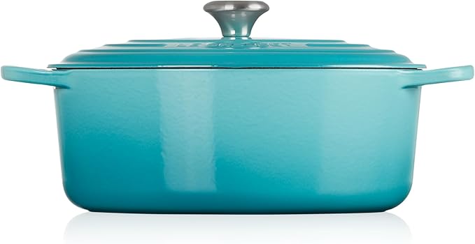 Le Creuset Enameled Cast Iron Signature Oval Dutch Oven, 6.75 qt., Caribbean