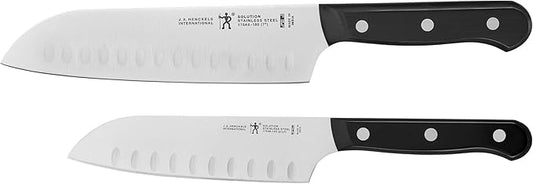 HENCKELS Solution Razor-Sharp 2-pc Knife Set, Santoku Knife 5 Inch, Santoku Knife 7 Inch, German Engineered Informed by 100+ Years of Mastery, Stainless Steel