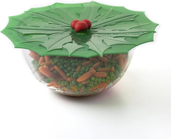 Charles Viancin - Holly Silicone Lid for Food Storage and Cooking - 9''/23cm - Airtight Seal on Any Smooth Rim Surface - BPA-Free - Oven, Microwave, Freezer, Stovetop and Dishwasher Safe