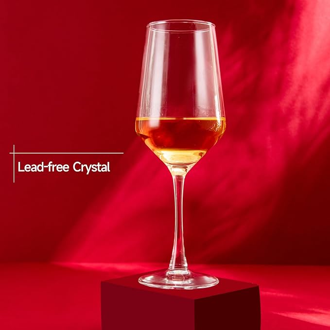 Wine Glasses Set of 4,13.5 oz Clear Red/White,Wine Glasses for Party, Wedding and Home,Premium Glasses Hand Blown,Long Stem,Daily Use.