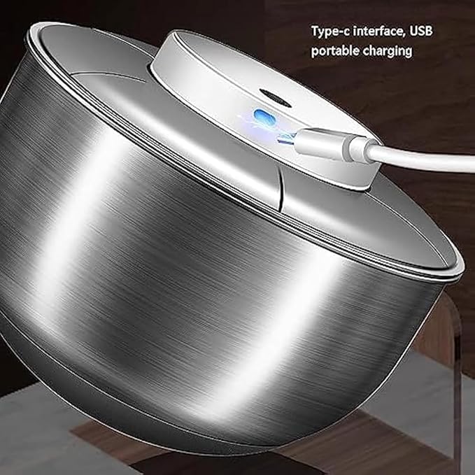 4.5L Stainless Steel Electric Salad Spinner | USB Rechargeable | Smart Start & Auto-Stop | Kitchen Veggie & Fruit Washer/Dryer