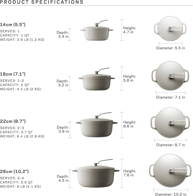 Vermicular Oven Pot 2.0 | Lightweight Enameled Cast Iron Pot | 18cm (2 Qt) | Non-Toxic | Induction-compatible | Dutch Oven | Made in Japan | Deep Ocean Blue