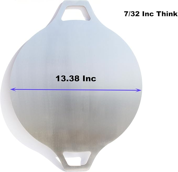 Pizza Steel for Oven & Grill – Heavy Duty Baking Steel Pizza Stone, Round Baking Steels with Dual Handles,Carbon Pizza Pan for Crispy Crust, Bread, Cooking & BBQ