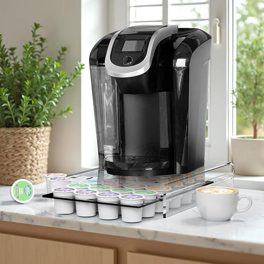 K Cup Holder,Coffee Pod Holder Drawer Capsule Display Storage for K-cup 24pods