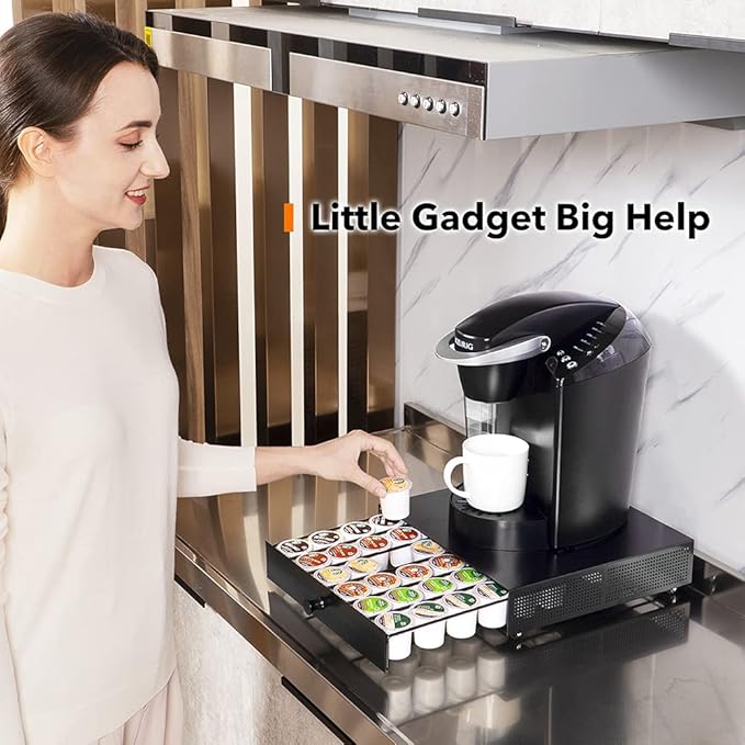 SICHEER K Cup Organization Storage Drawer Maker K Cup Holder Coffee Pod Organizer Stand Tray Counter Rack Countertop Maker Stand Capsules Compatible with Keurig Accessories Holds 36 Pods