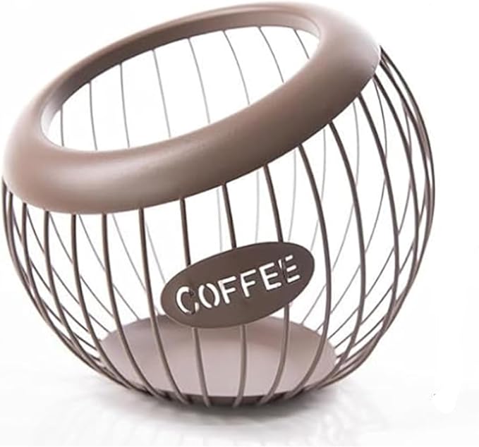 YYW Coffee Pod Holder - Large capacity k cup holder,easy to access and space saving design,Suitable for kitchen、living room or office area (Brown)