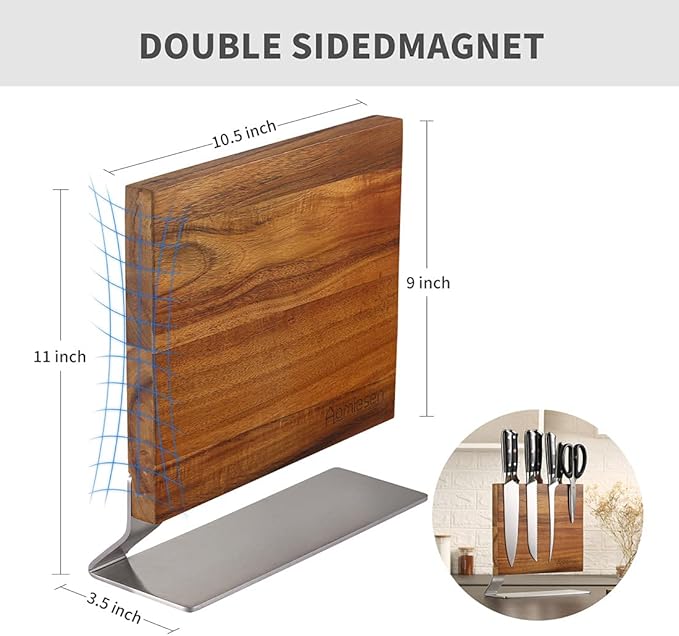 Knife Block Magnetic - Magnetic Knife Holders - Magnetic Knife Block - Magnetic Knife Stand - Knives Holder - Magnetic Knife - Universal Knife Block