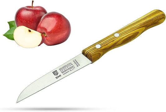SMI - Paring Knife Olive Wood Handle Fruit Knife Solingen Knife - Made in Germany - Not Dishwasher Safe