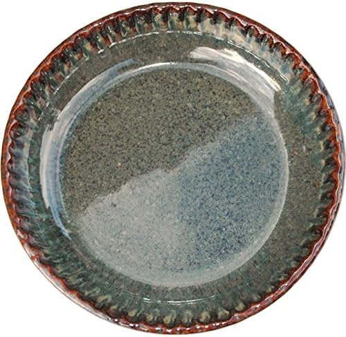 Fluted Pie Pan in Seamist Glaze - Handmade Pottery Ceramic Bakeware - Versatile Stoneware & Cookware - Baking Plate Great for Pies, Tarts, Quiche and More