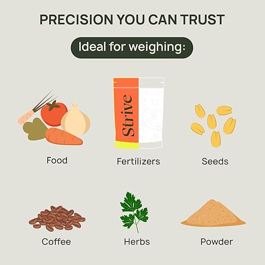 Strive 3000g x 0.1g High Accuracy Digital Gram Pocket Scale. Precision Sensor for Herbs, Powders. Food, Coffee, Jewelry, and More. Portable & Durable Design. Multi-Use Scale for Home/Professional Use