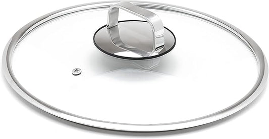 LIVWELL DiamondClad 12-Inch Glass Lid for Hybrid Cookware Set - Kitchen Gifts - Pots and Pan Set - Cooking and Dining - 12-Inch Skillet Lid - Skillet Covers and Frying Pans