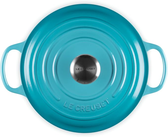 Le Creuset Enameled Cast Iron Signature Round Dutch Oven, 4.5 qt., Caribbean